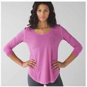Lululemon Women's Yogini Long Sleeve Pink Top, size 4